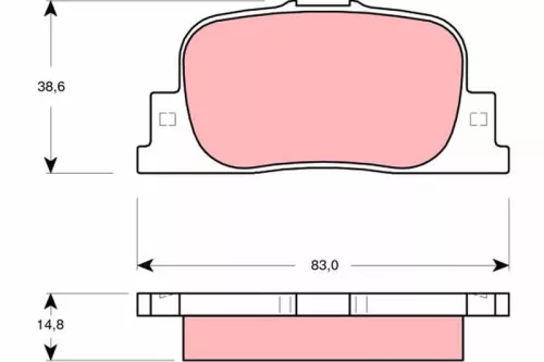 TRW Brake Pad Set, disc brake (GDB3278)