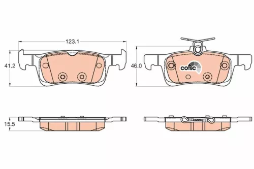 TRW Brake Pad Set, disc brake (GDB2037)