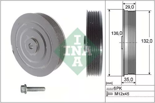 Schaeffler INA Deflection/Guide Pulley, V-ribbed belt (532052810)