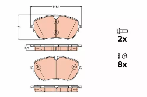 TRW Brake Pad Set, disc brake (GDB2121)