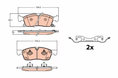 TRW Brake Pad Set, disc brake (GDB2130)