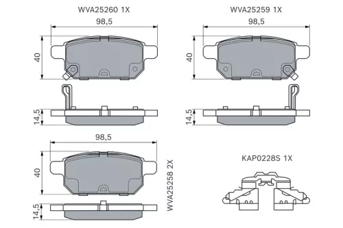 BOSCH Brake Pad Set, disc brake (0986494748)