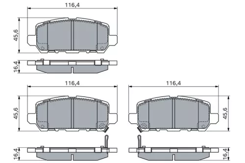 BOSCH Brake Pad Set, disc brake (0986494838)
