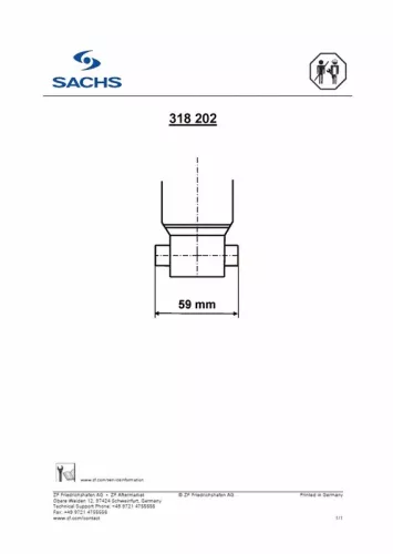 SACHS Shock Absorber (318 202)