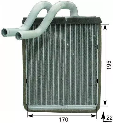 MAHLE Heat Exchanger, interior heating (AH179000P)