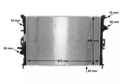 MAHLE Radiator, engine cooling (CR1748000S)