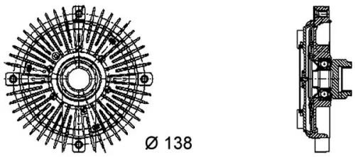 MAHLE Clutch, radiator fan (CFC64000P)