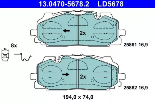 Brake Pad Set, disc brake