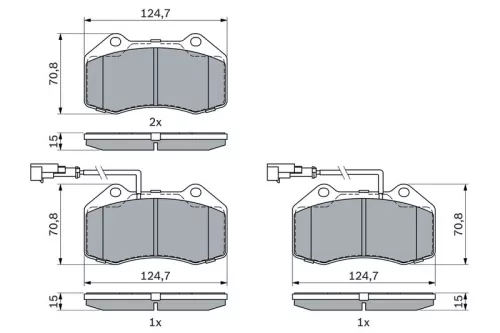 BOSCH Brake Pad Set, disc brake (0986494903)