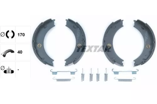 TEXTAR Brake Shoe Set, parking brake (91057900)