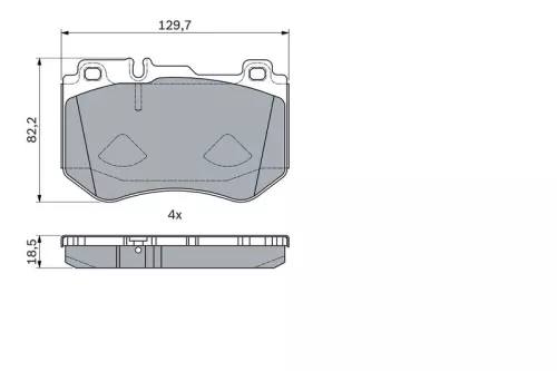 BOSCH Brake Pad Set, disc brake (0986494777)