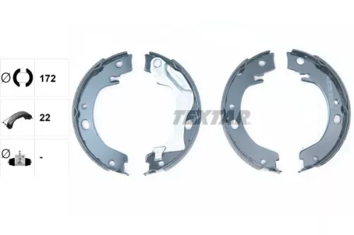 TEXTAR Brake Shoe Set, parking brake (91066500)