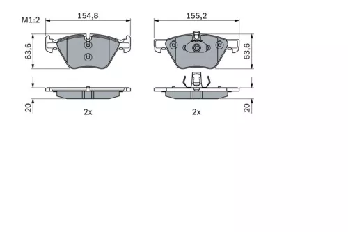 BOSCH Brake Pad Set, disc brake (0986494958)