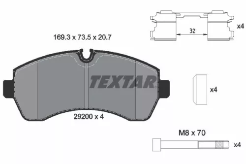 TEXTAR Brake Pad Set, disc brake (2920002)