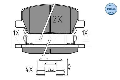MEYLE Brake Pad Set, disc brake (0252231119)