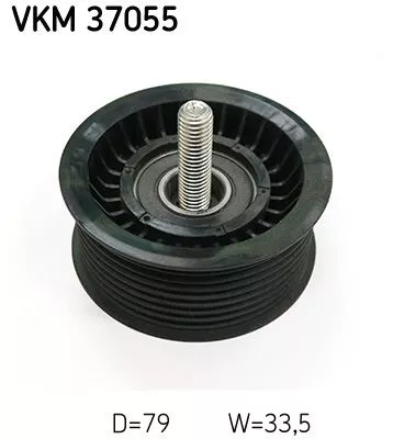 SKF Deflection/Guide Pulley, V-ribbed belt (VKM37055)