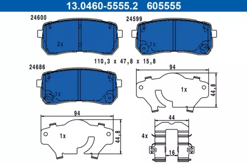 Brake Pad Set, disc brake