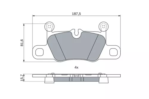 BOSCH Brake Pad Set, disc brake (0986424971)