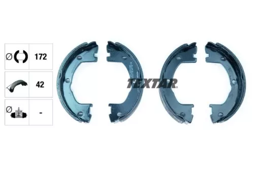 TEXTAR Brake Shoe Set, parking brake (91059000)