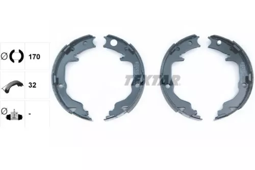 TEXTAR Brake Shoe Set, parking brake (91073400)