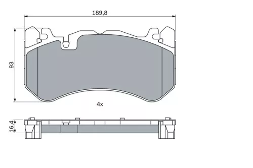 BOSCH Brake Pad Set, disc brake (0986424861)