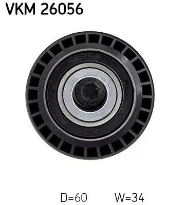 SKF Deflection Pulley/Guide Pulley, timing belt (VKM26056)
