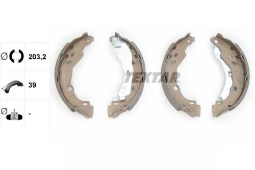 TEXTAR Brake Shoe Set (91077200)