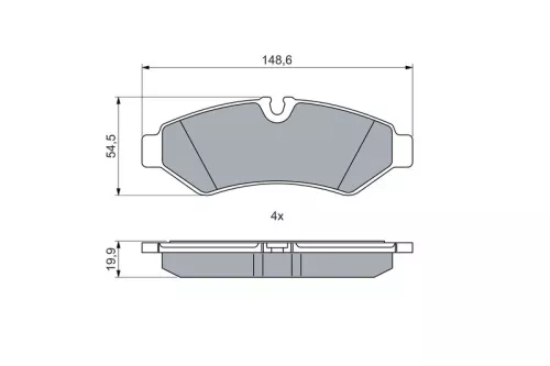 BOSCH Brake Pad Set, disc brake (0986460026)
