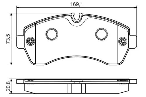 BOSCH Brake Pad Set, disc brake (0986495107)
