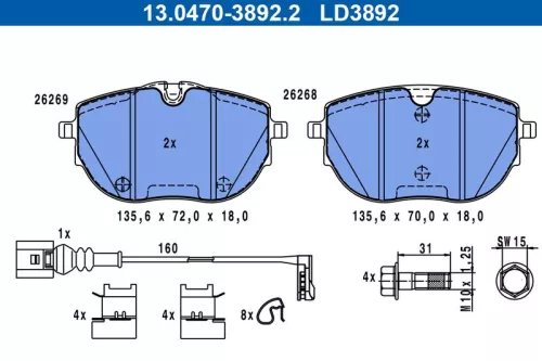 Brake Pad Set, disc brake