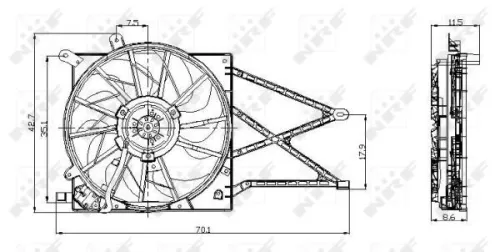 NRF Fan, engine cooling (47015)