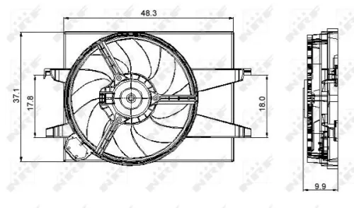 NRF Fan, engine cooling (47006)