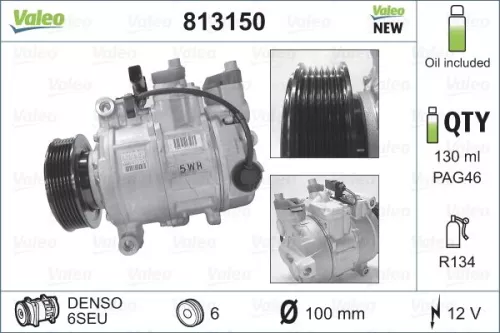 VALEO Compressor, air conditioning (813150)