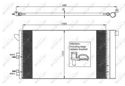 NRF Condenser, air conditioning (35921)