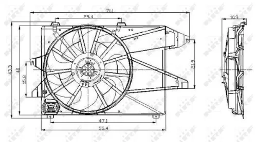 NRF Fan, engine cooling (47004)