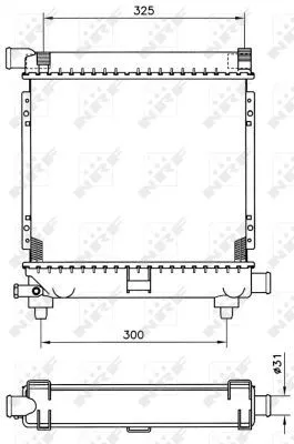 NRF Radiator, engine cooling (507662)