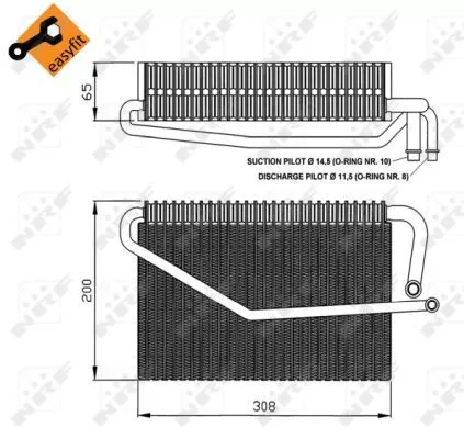 NRF Evaporator, air conditioning (36122)