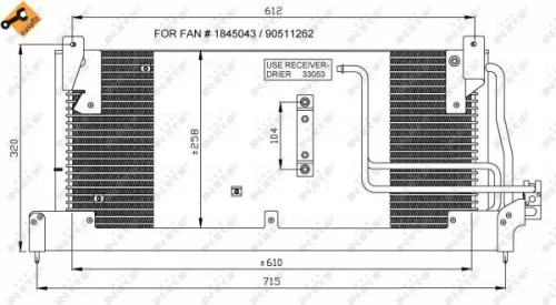 NRF Condenser, air conditioning (35218)