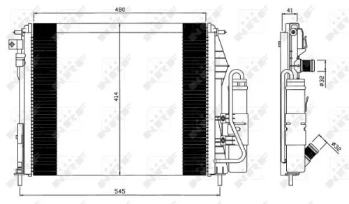 NRF Condenser, air conditioning (35547)