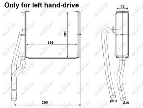 NRF Heat Exchanger, interior heating (53206)