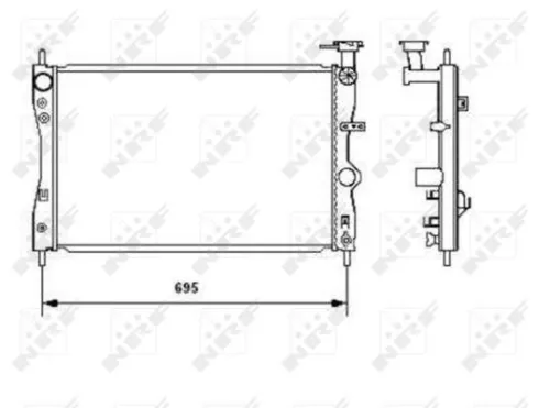 NRF Radiator, engine cooling (53464)