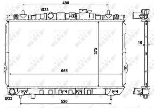 NRF Radiator, engine cooling (53471)
