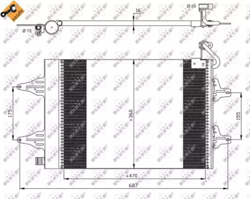 NRF Condenser, air conditioning (35480)