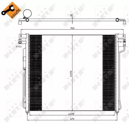NRF Condenser, air conditioning (35582)