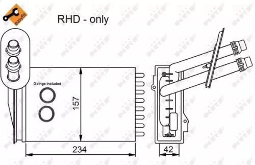 NRF Heat Exchanger, interior heating (53402)
