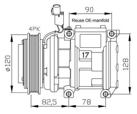 NRF Compressor, air conditioning (32449)