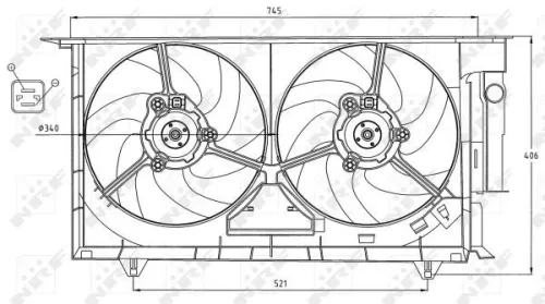 NRF Fan, engine cooling (47075)