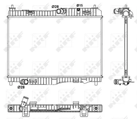 NRF Radiator, engine cooling (53044)