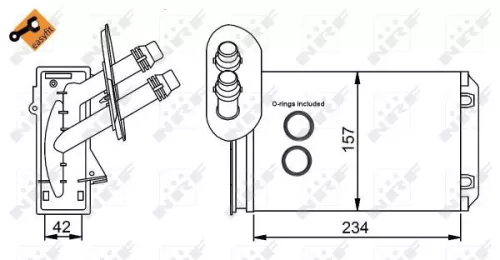 NRF Heat Exchanger, interior heating (58223)
