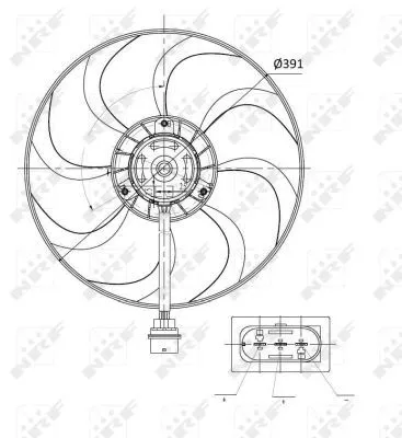 NRF Fan, engine cooling (47375)